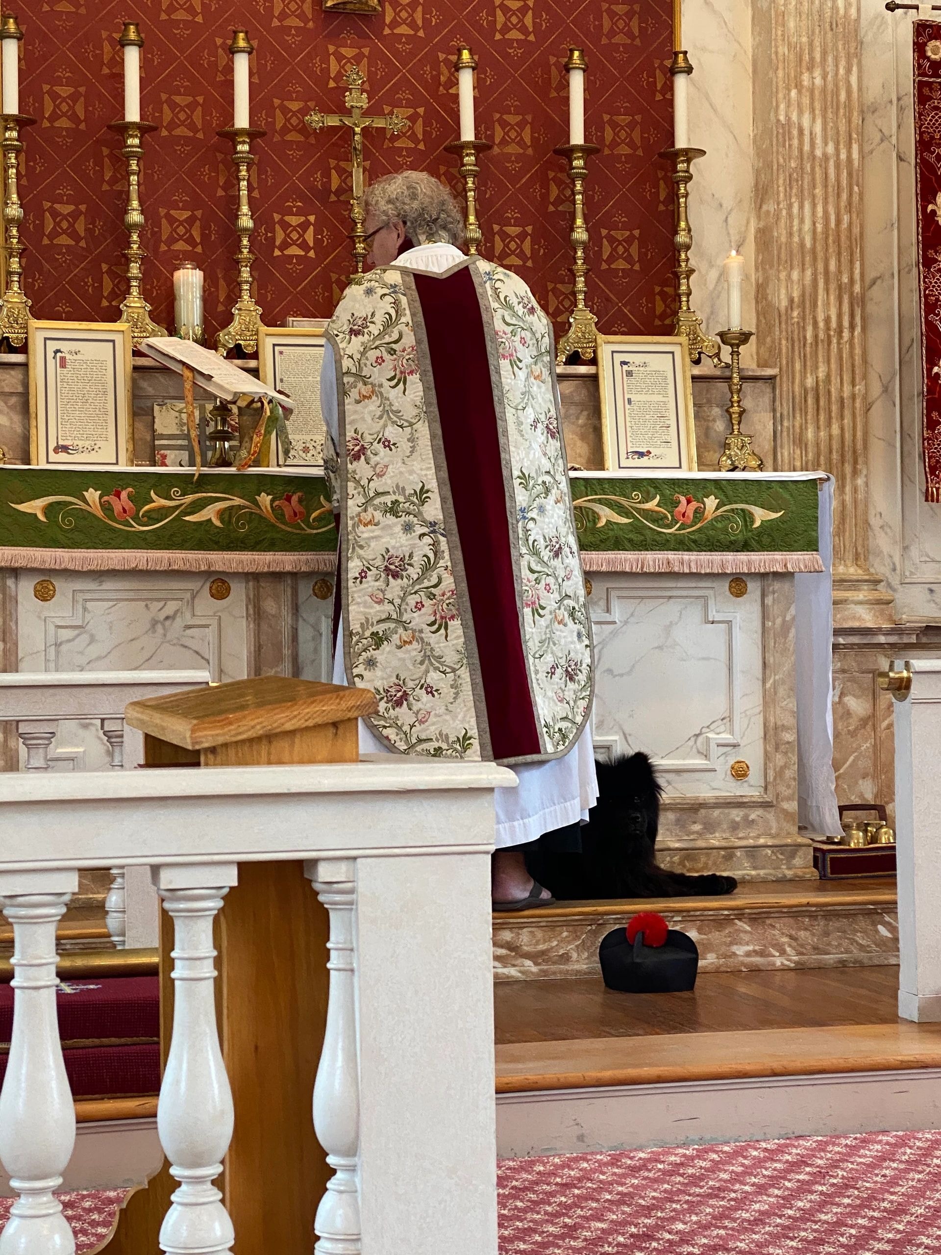 Parish congregation gathered for worship